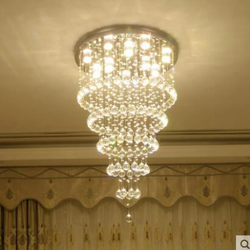 

Crystal lamp living room lamp luxury atmosphere round simple modern restaurant villa hotel lobby crystal large chandelier led