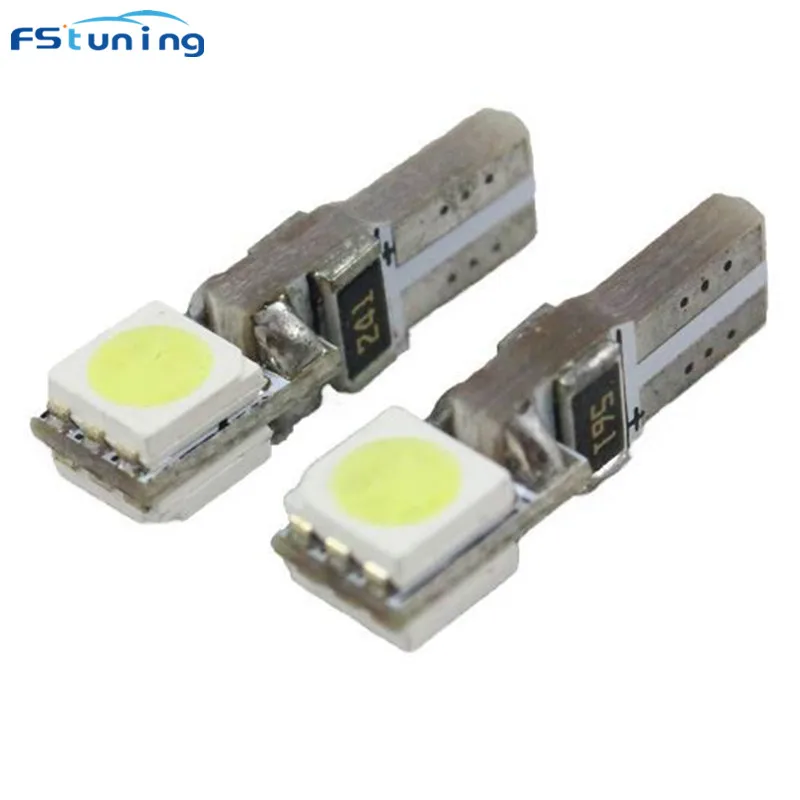 

FSTUNING T5 2SMD 5050 Instrument lamp Dashboard Warning Indicator Light 12V LED White Lights LED Gauge Dashboard Wedge Light