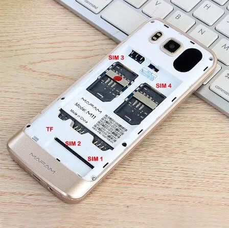 Quad 4 SIM четыре режима ожидания тонкий для мобильных телефонов фонарик телефона