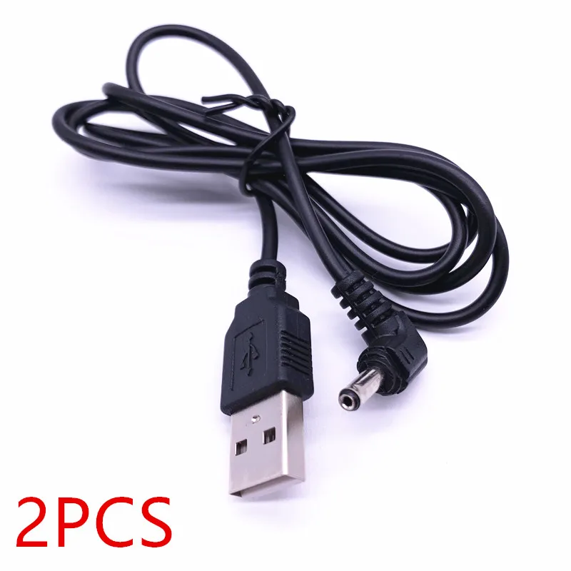 PC USB 수-5V DC 3.5mm X 1.35mm 배럴 커넥터, 전원 케이블 코드 어댑터, 흰색 및 검정색, 90 각도, 1m, 3 피트