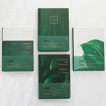 

"Grass Leaves" Hard Cover Diary Beautiful Notebook Journal Notepad Free Note Stationery Gift