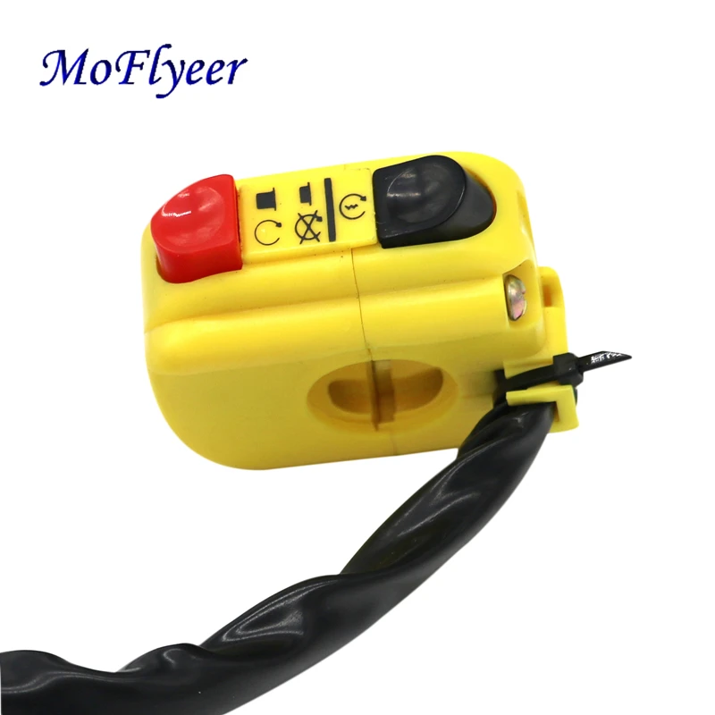 

MoFlyeer 22mm 7/8" Motorcycle Handlebar LED Headlight Lamp Switch On Off Control Electrical Start Kill Horn Hazard Light