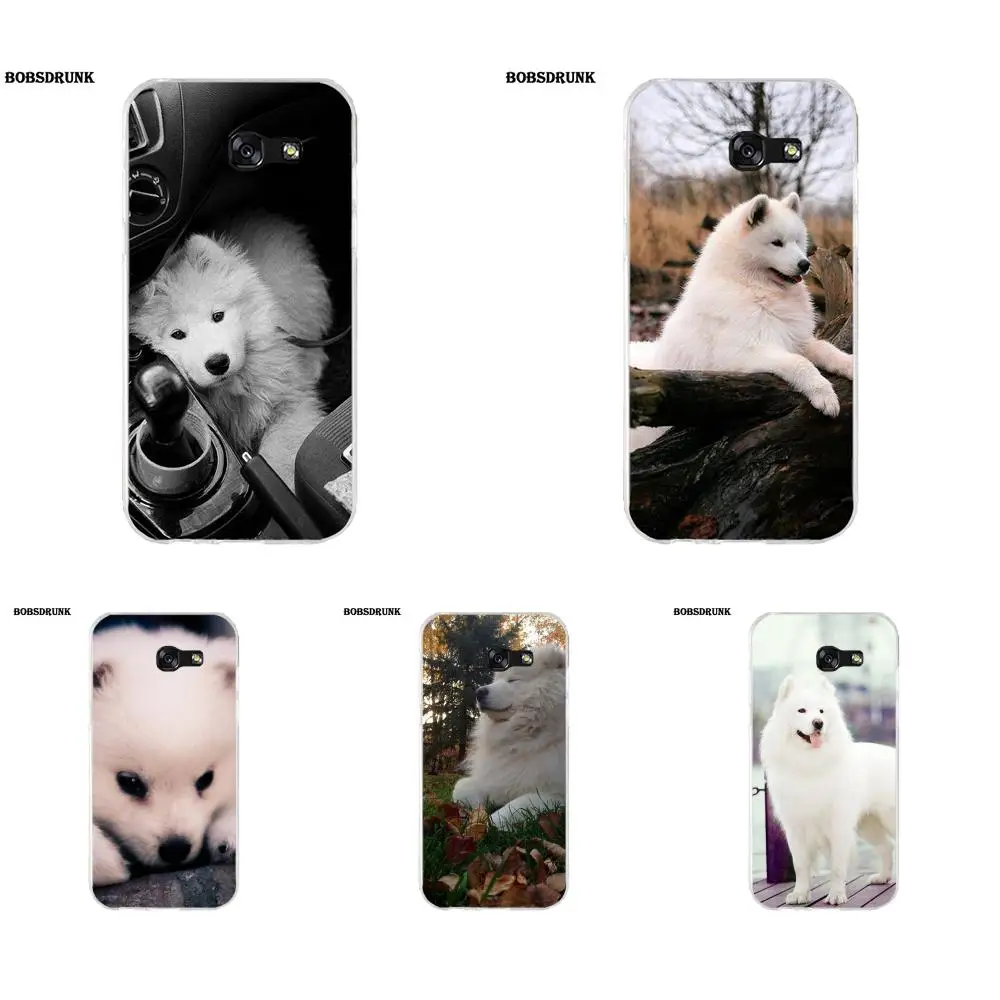 

EJGROUP For Samsung Galaxy A3 A5 A7 J1 J2 J3 J5 J7 2015 2016 2017 Soft TPU Art Online Cover Case Cute White Samoyed Style