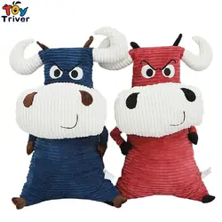 Творческий красные, синие Bull скота Корова Король плюшевые игрушки кукла подушки для маленьких детей подарок на день рождения магазина