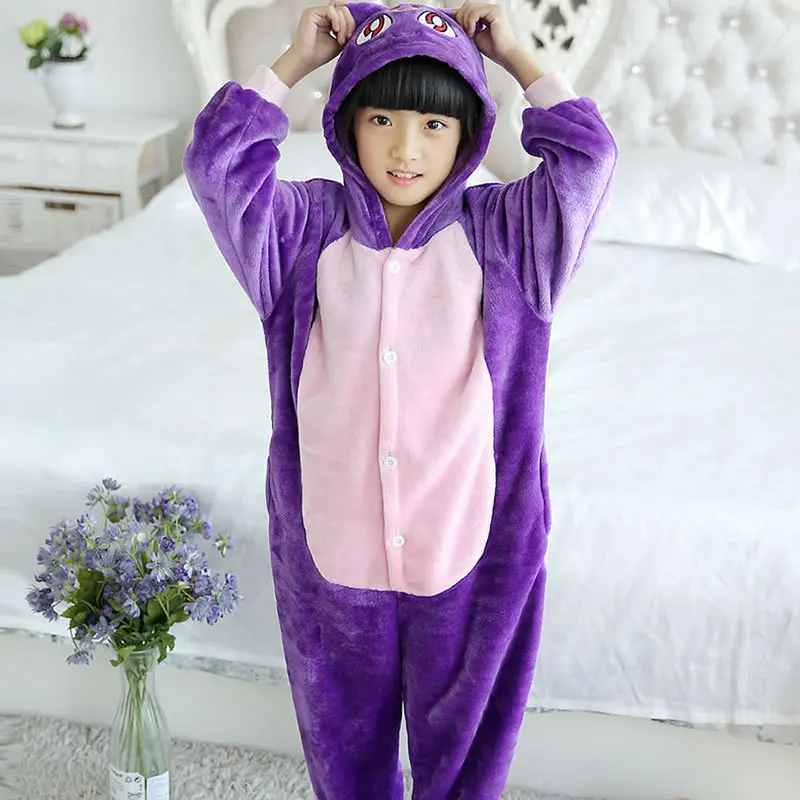 

Children's Day Carnival Halloween Party Purple Cat Costume Cosplay Animal Anime Kids Adult Costumes Bodysuit Suit Jumpsuit