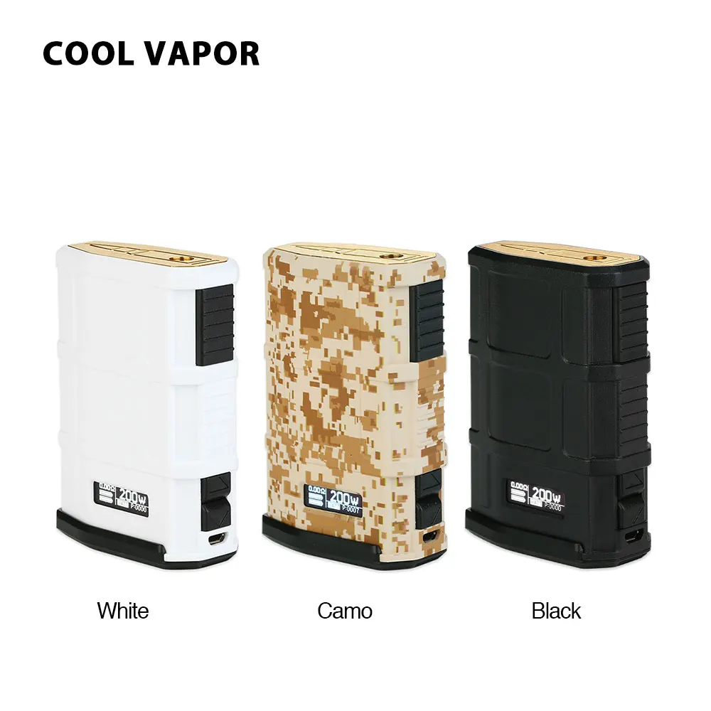 Оригинальный бокс мод Cool Vapor MADPUL 200 Вт VW с улучшенным чипсетом SEVO и быстрой