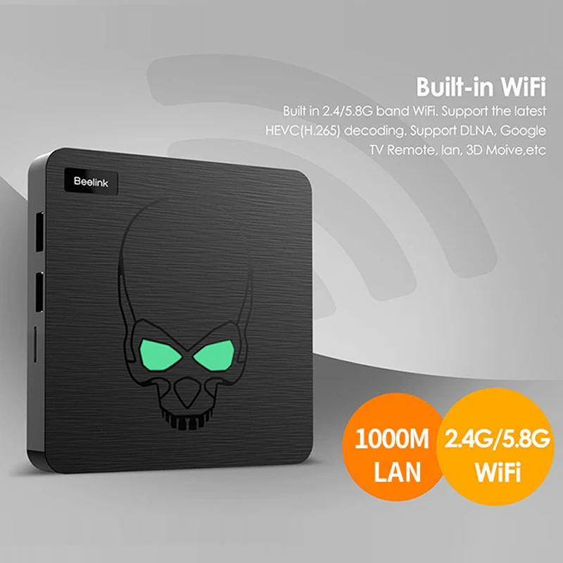 Голосовое управление GT король Смарт ТВ BOX android 9 0 Amlogic S922X 4G DDR4 sd карты до 64 Гб памяти