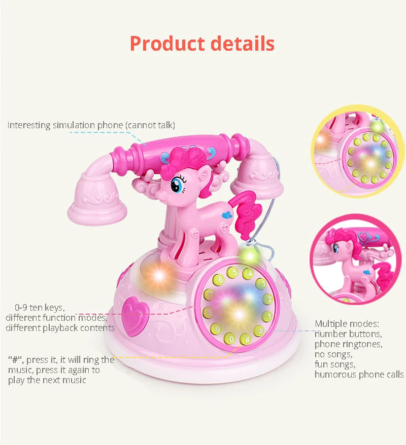Brinquedos para Crianças Brinquedos para Bebês Crianças Retro Telefone Brinquedo Educação Precoce Máquina História Bebê Emulado 7 Computers & Electronics