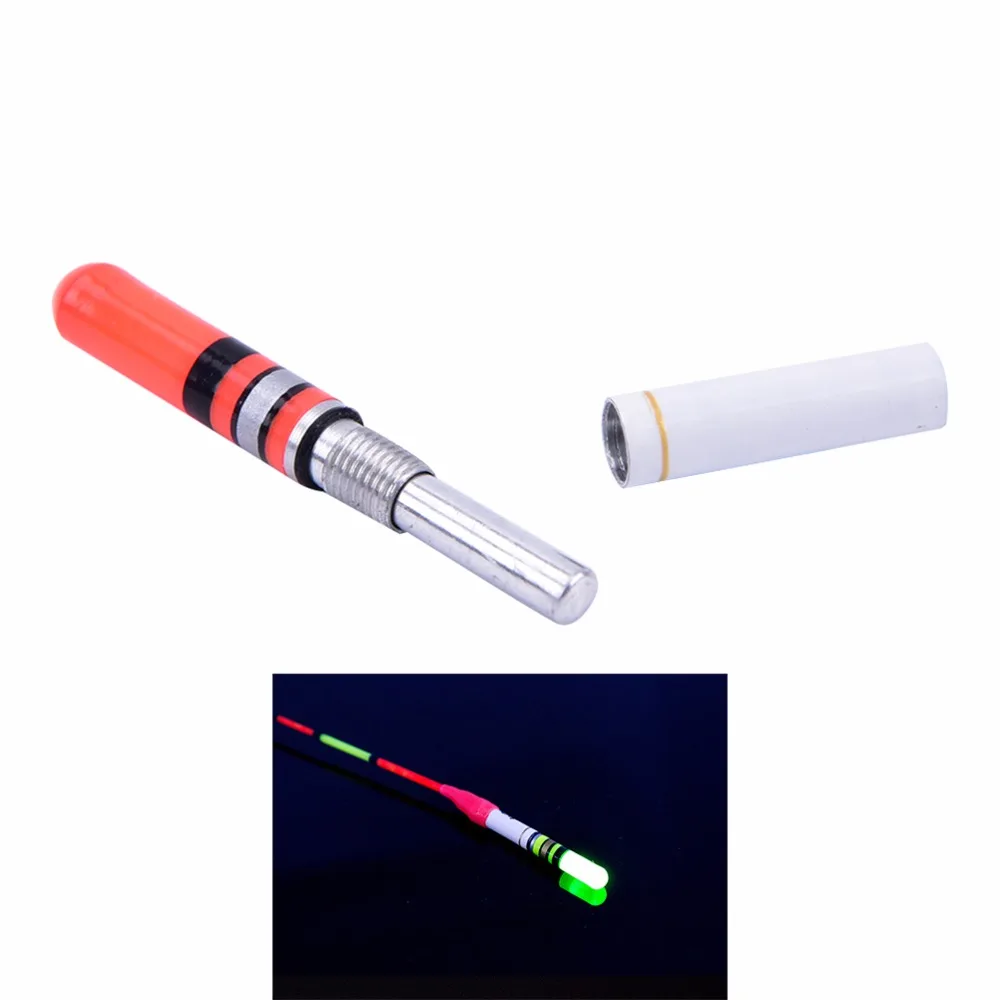 Светодиодный светильник для рыбалки поплавок с батареей трубки ночные рыболовные снасти Светящиеся Электронные поплавок светодиодный Электрический поплавок 1 шт - Цвет: Красный