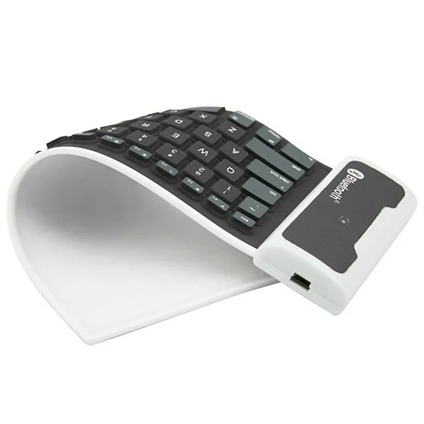 Roll Waterproof Foldable Flexible Wireless Bluetooth Keyboard for Apple