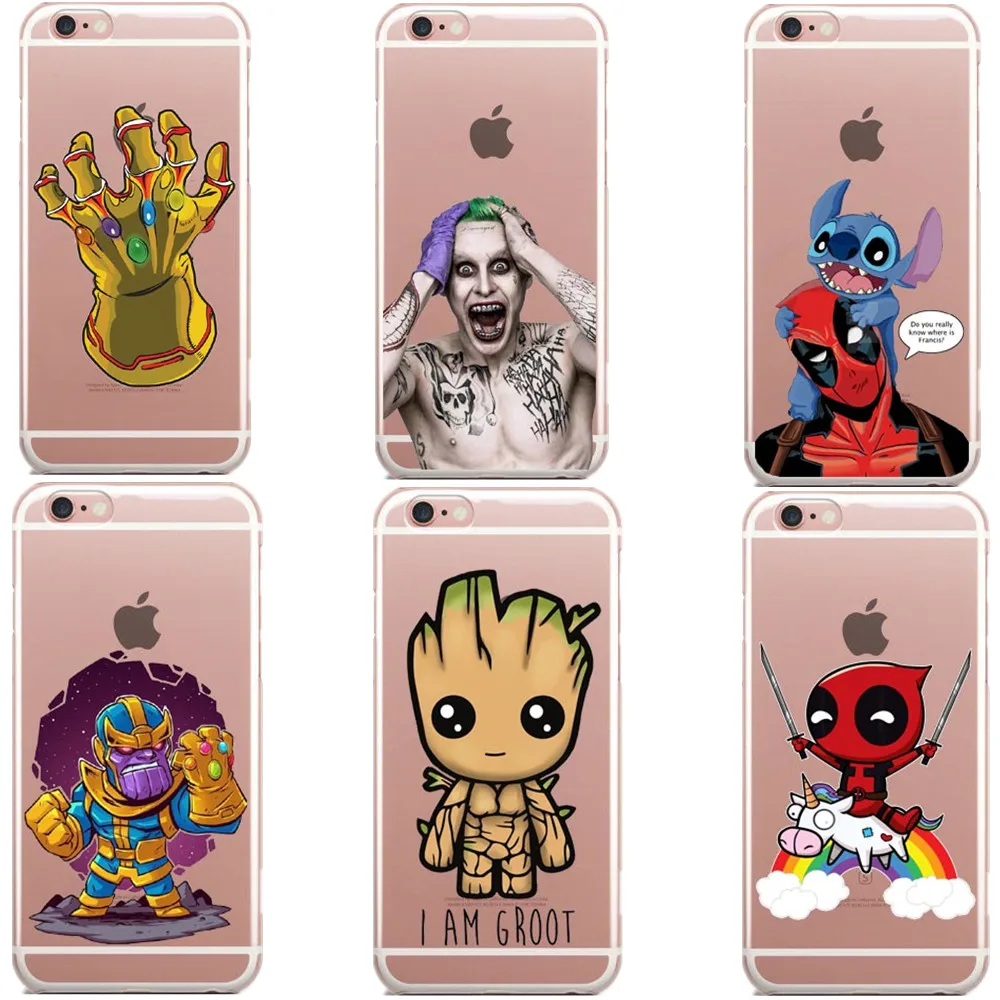 

Phone Case Avengers Endgame Fan Art DC Comics Deadpool Soft Silicone Back Cover for iPhone X 6 6S 7 8 Plus 5S SE XS MAX XR Cases