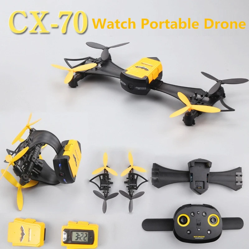 Newest Flying Portable WIFI FPV Rc Quadcopter CX 70 Foldable Mini Foldable Drone With HD Camera