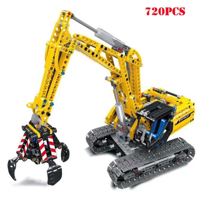Ceny Technic inżynierii spychacz żuraw koparki Building Blocks kompatybilny Legoed miasta budowlane oświecone cegły zabawki dla dziecka