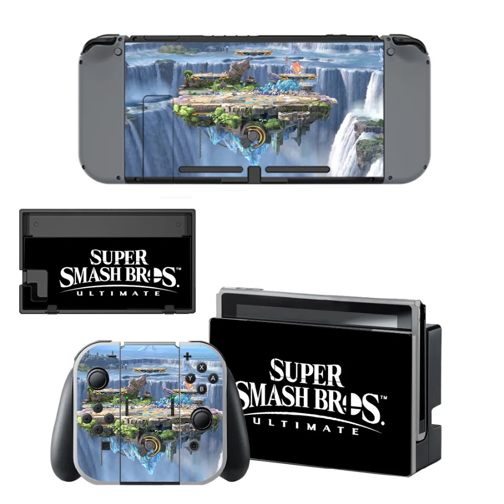 Super Smash Bros наклейка виниловой кожи протектор Стикеры для nintendo переключатель NS консоли + контроллер + держатель подставки защитный плёнки