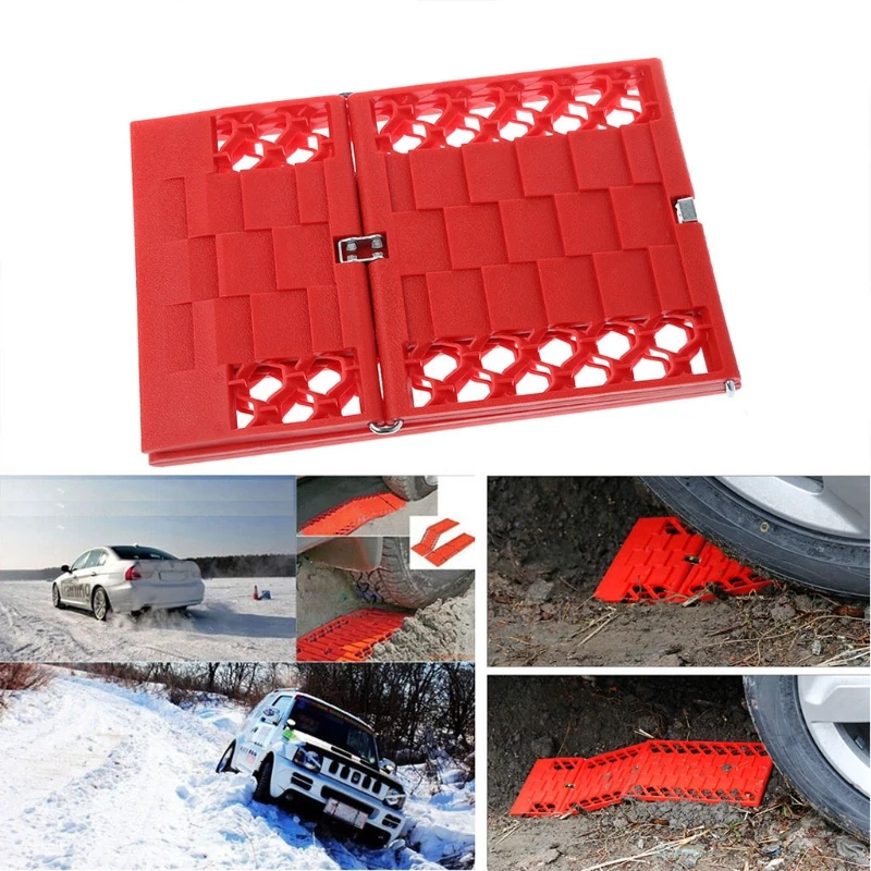 

2 Pcs Escaper Traction Mats Tires Grip Tracks Car Safety Snow Mud Sand Rescue
