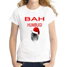 Funny Bah Humbug Cat Print Christmas T Shirt for Women Cute Girls Cat Christmas Top Tee Short Sleeve Plus Size S-XXXL Funny Bah Humbug Cat Print Christmas T Shirt for Women Cute Girls Cat Christmas Top Tee Short Sleeve Plus Size S-XXXL