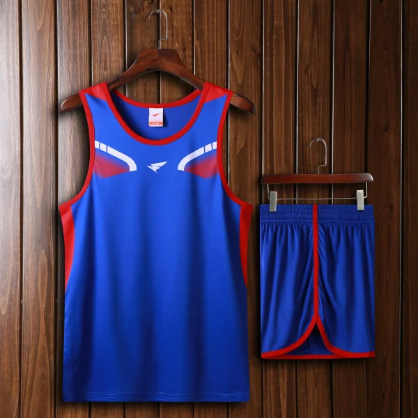 Женская спортивная одежда, тренировочный спортивный костюм для бега, Быстросохнущий жилет для марафона+ шорты, спортивная одежда и спортивный костюм, одежда для бега - Цвет: blue