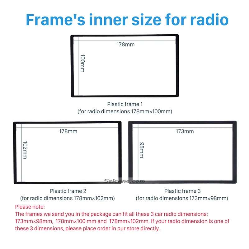 Seicane 173*98/178*100/178*102 мм черный 2 Din радио приборная CD рамка для Opel Vectra Astra Zafira OEM стиль