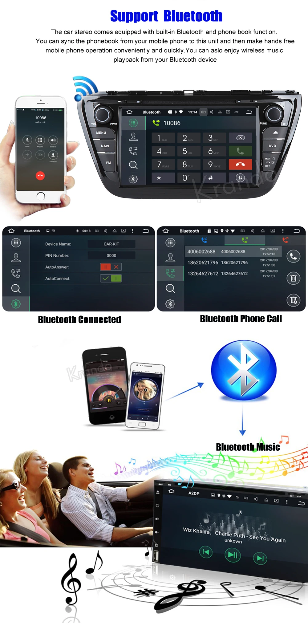 Top Krando 8" Android 8.0 car navigation multimedia system for SUZUKI SX4 S-CROSS 2013+ audio radio gps dvd player WIFI 3G DAB+ 3