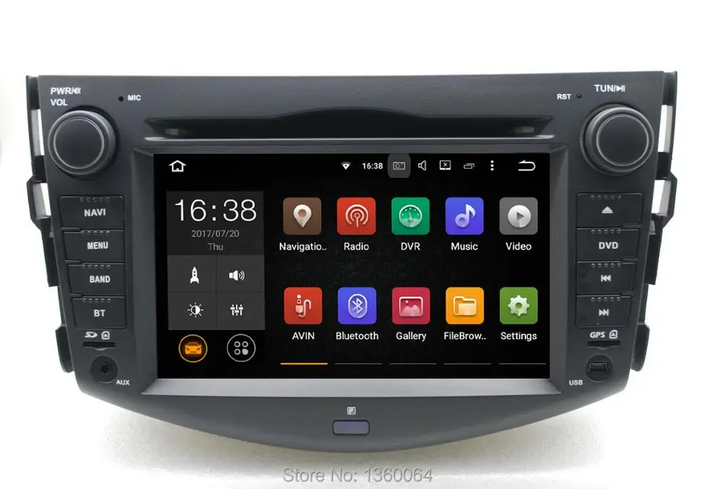 Best PX3 Quad Core 2G RAM Android 7.1 Car DVD GPS For Toyota rav4 2007 2008 2009 2010 2011 2012 Car Radio Stereo Bluetooth Wifi 3G 0