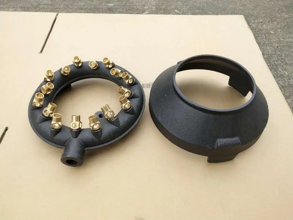 PropaneJetBurnerwithBrassNozzleCastIron16NozzlesGasJetTips
