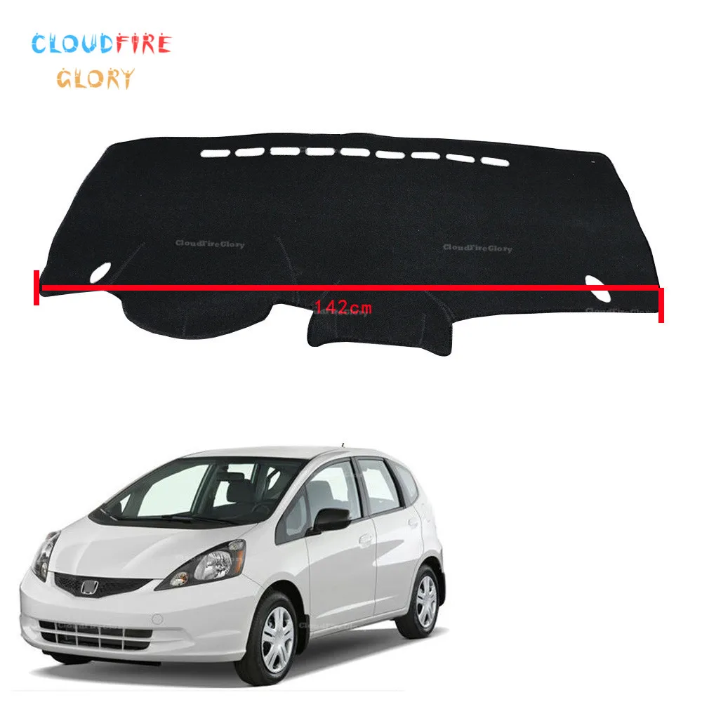 

CloudFireGlory LHD Black Dashboard Cover Dashmat Dash Mat Pad Sun Shade Dash Board Cover Carpet For Honda Fit / Jazz 2009-2013