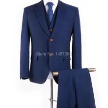 Шерсть Синий Елочка Ретро стиль джентльмен изготовление под заказ Для мужчин костюмы портной костюм Блейзер Костюмы для Для мужчин(куртка+ Брюки для девочек+ ИГ Весь+ галстук