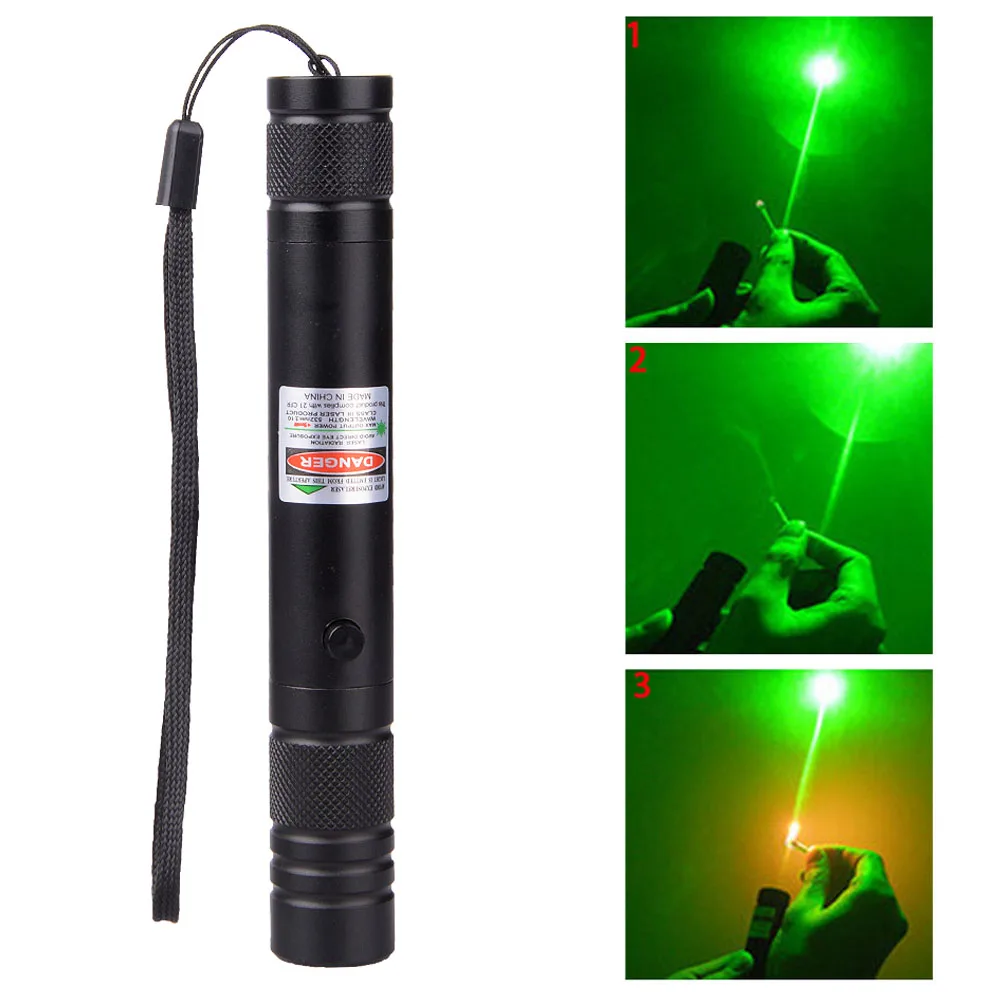 

Green Laser Pointer USB High Quality Rechargeable Laser Light Built-in Battery Lazer Pen Military Lasers