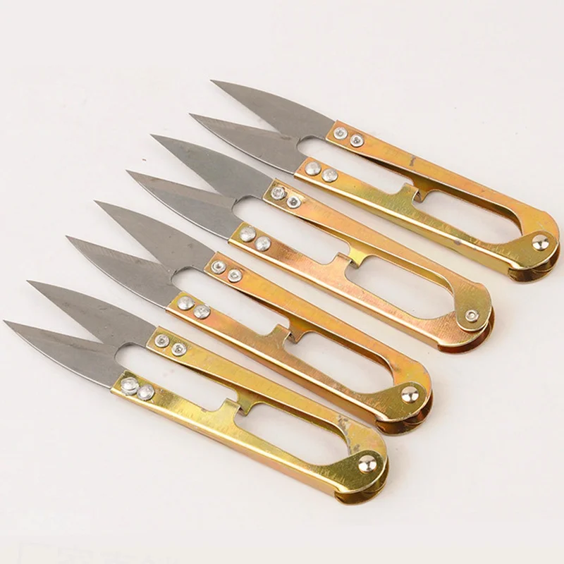

1PCS Stainless Steel U-shaped Wire Cutter Home Yarn Fishing Scissors Cross-stitch Scissors Fishing Tools