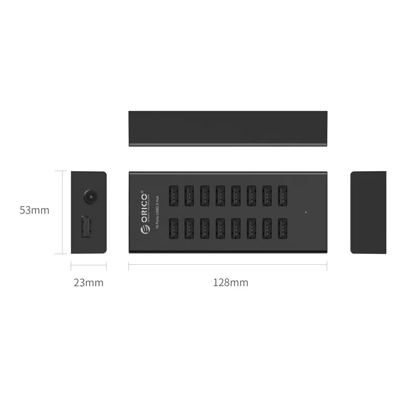 ORICO 16 портов Мульти USB 2,0 концентратор Высокоскоростной расширитель USB разветвитель с 12V2A адаптер питания 3.3Ft для Macbook Air ноутбук ПК