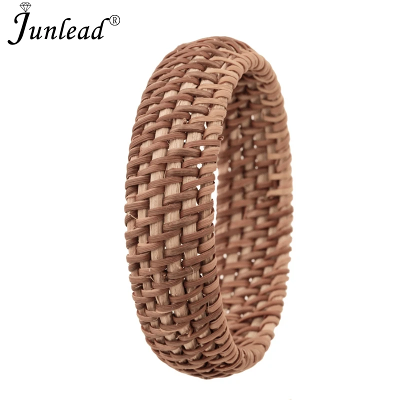 Женский плетеный браслет из Ротанговой Пальмы Junlead Простой Большой Круглый