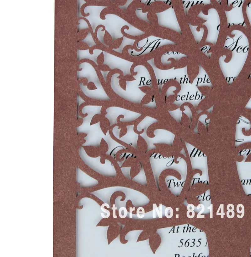 Elegant Love Tree Design Wedding Invitation Card