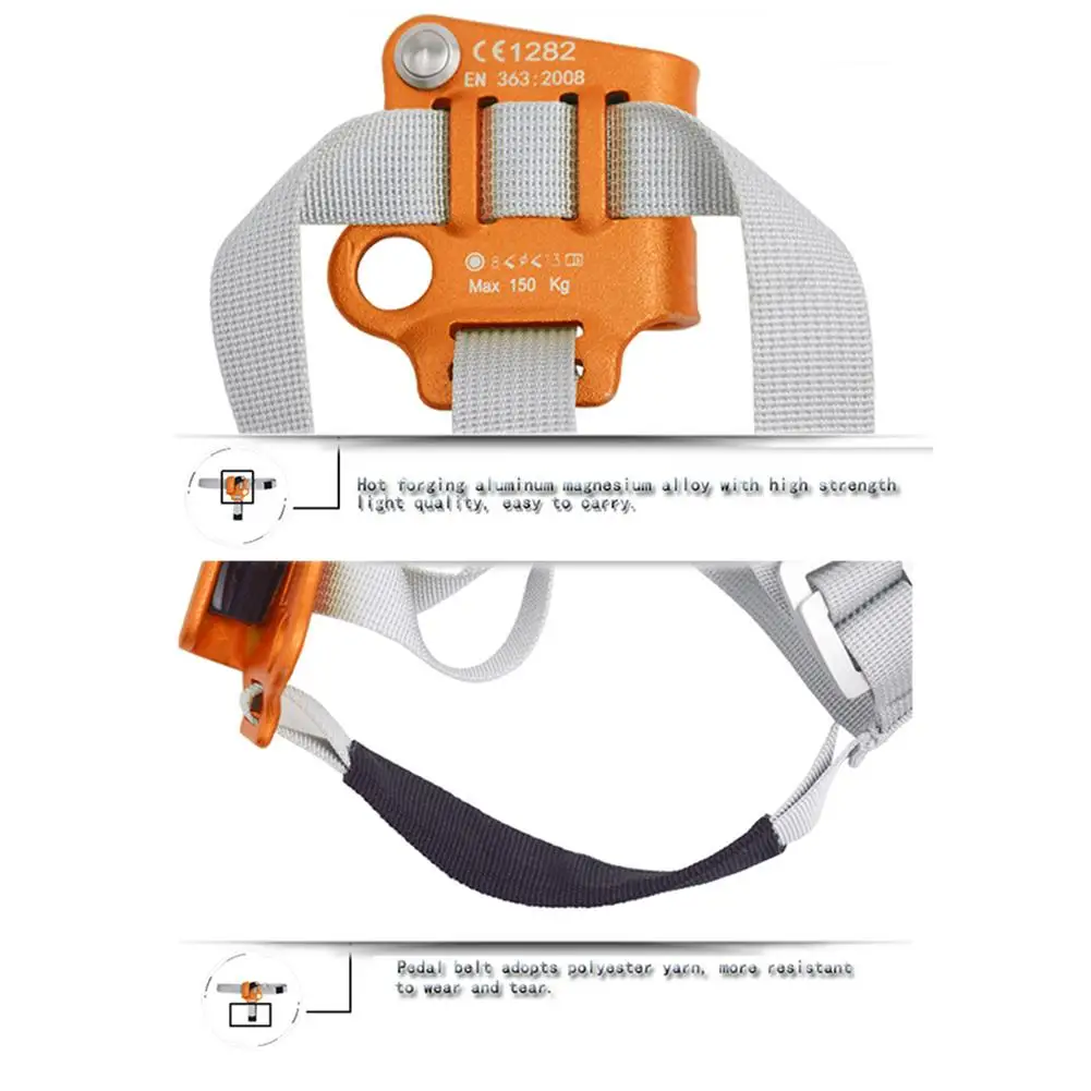 Безопасный ножной Жумар, подъемный скалолазание, альпинистское оборудование, устройство для альпинизма, инструмент, протектор, аксессуары для левой/правой ноги