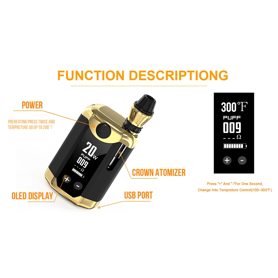 Original kangvape TH420 V vape BOX mod Kit 800mAh 1.5ohm 0.5ml Tank E-cigarette for 510 thread vaporizador kit VS Smok vaporesso (5)