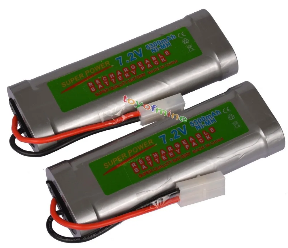 2x 7.2V 5300mAh Ni MH Rechargeable Battery RC Tamiyarechargeable