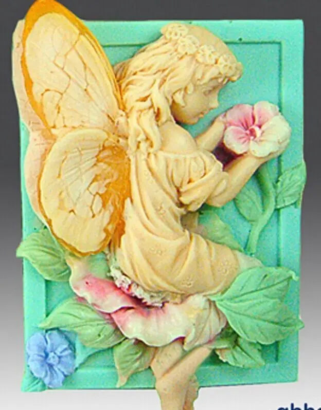 

Wholesale DIY silicone soap mold flower angel pattern square Craft Making Handmade Soap silicone molds