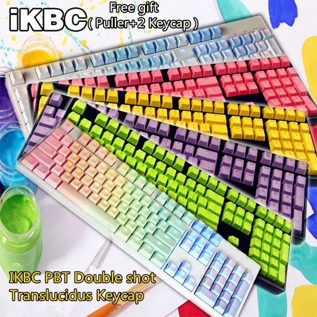 Cool Jazz  104 PBT Double shot Translucidus Backlit Keycaps For Cherry/Keycool/NOPPOO/PLU/HPE/Ducky/Filco Mechanical Keyboard