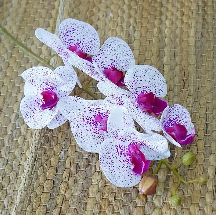Искусственные цветы Настоящее прикосновение поддельные Моль Орхидея Бабочка орхидеи для нового дома свадебный фестиваль украшения Флорес - Цвет: 7Heads Type B4