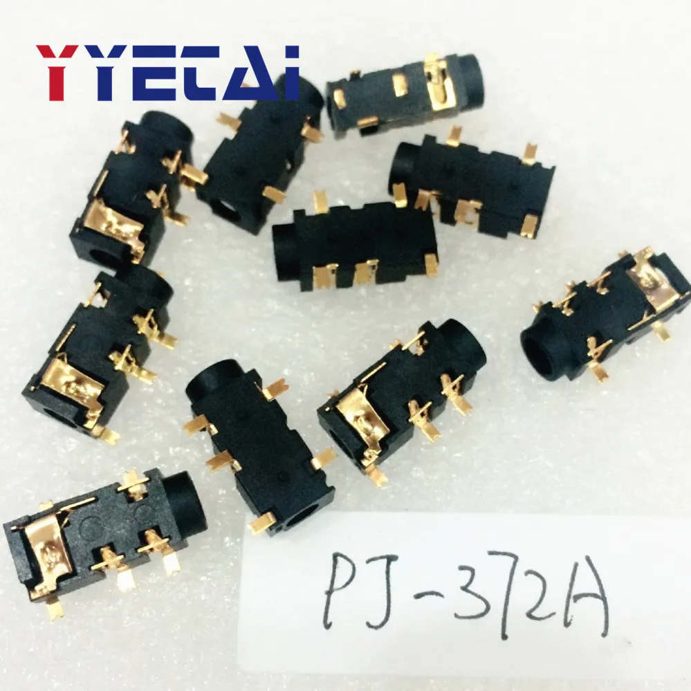 3.5mm headphone jack PJ 327A audio interface gold plated five pin jack