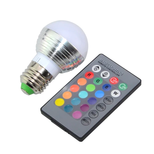 Светодиодная лампа AmmToo RGB E27 E14 3 Вт светодиодная точечное освещение 16 цветов