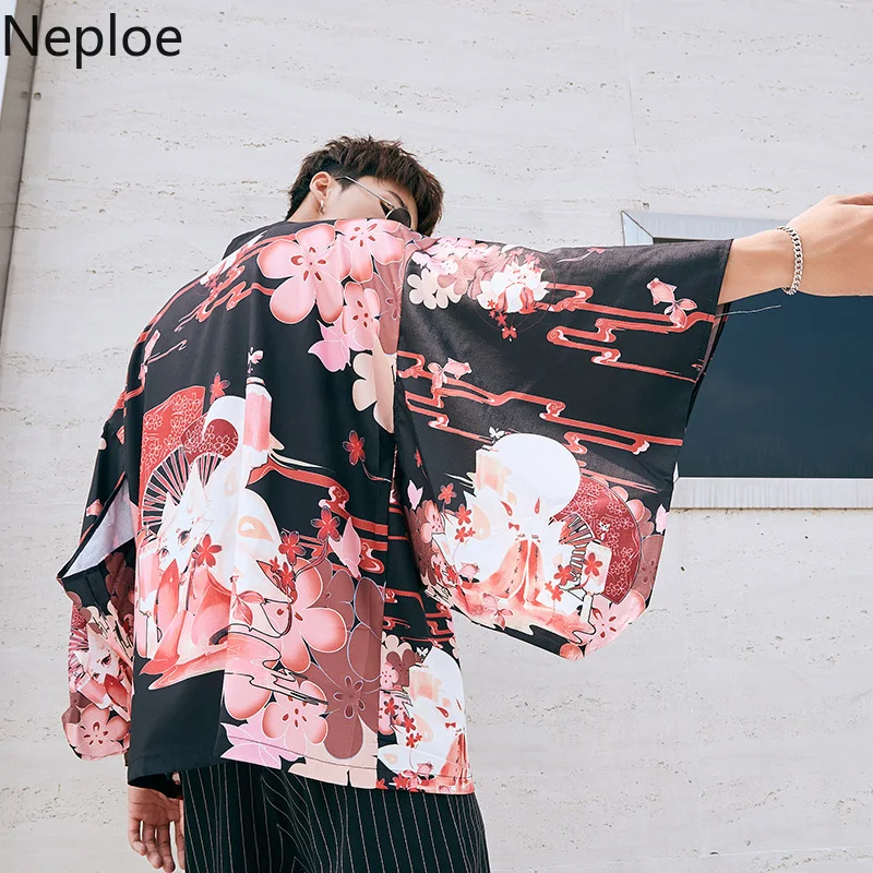 

Neploe Japanese Kimono Traditional Print Yukata Women Man Kimono Loose Causual Clothes Summer Streetwear Kimonos Coat 38968