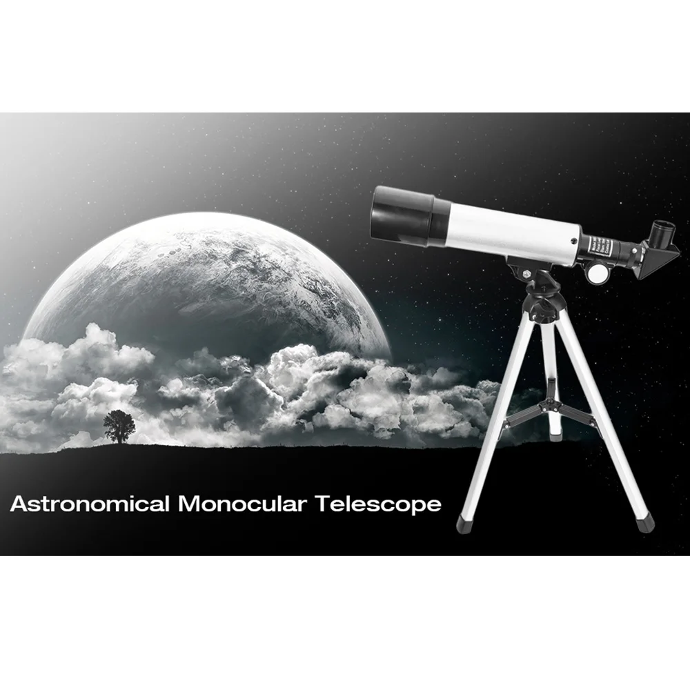 

360/50mm Telescopic Outdoor Monocular Space Astronomical Landscape Lens with Portable Tripod Telescope for Beginners Telescopio