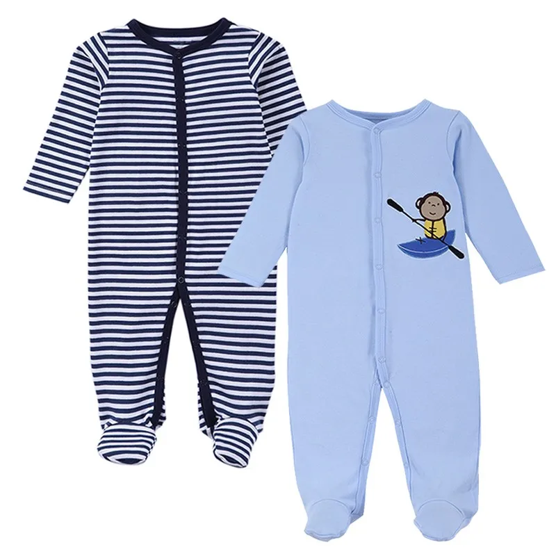 2016 New Brand Spring Summer Baby Rompers Pajamas Boys Girl Clothes Cute Monkey Newborn Jumpsuits Infant Clothing Sleepwear (3)