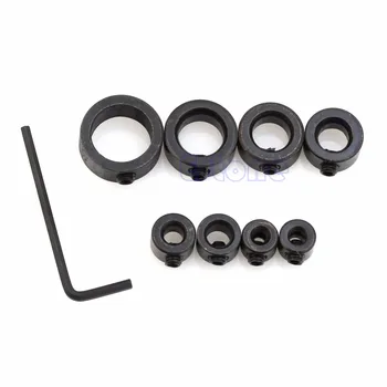 

8pcs/set Woodworking Drill Bit Depth Stop Collars Ring Positioner Drill Locator