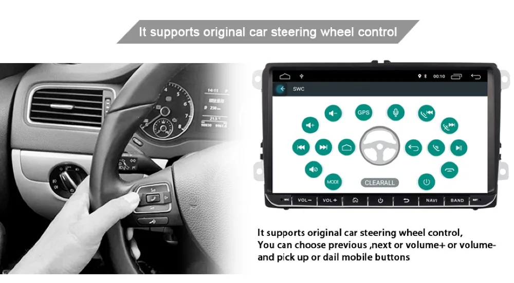 Clearance 9" Android 9.0 Car DVD GPS Navigation for VW Volkswagen SKODA GOLF 5 Golf 6 POLO PASSAT B5 B6 JETTA TIGUAN dvd player BT RDS 7 Clearance 9" Android 9.0 Car DVD GPS Navigation for VW Volkswagen SKODA GOLF 5 Golf 6 POLO PASSAT B5 B6 JETTA TIGUAN dvd player BT RDS 7