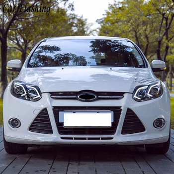 

Car Styling For Ford Focus headlights For 2012 2013 2014 Focus head lamp led DRL front Bi-Xenon Lens Double Beam HID KIT