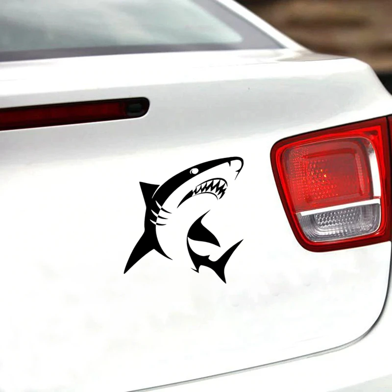 Autocollant Voiture Motif Requin, Argenté, Chromé, Uxcell