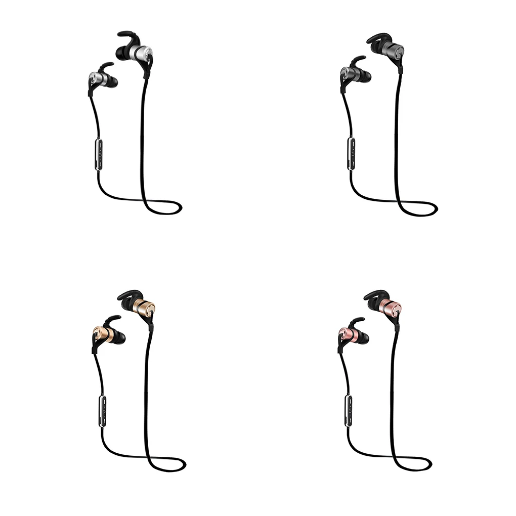 Worallymy D9 Bluetooth Headphones Wireless Sports Hook Earphones Sweatproof In Ear Earbuds for Gym Running Workout