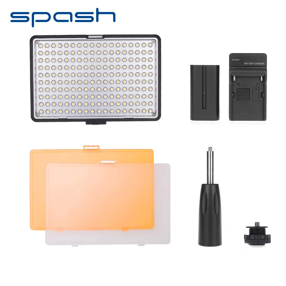  spash TL-180S Professional LED Video Light Dimmable 3200K/5600K 180 LEDs Hand-held Photography Ligh - 32801359802