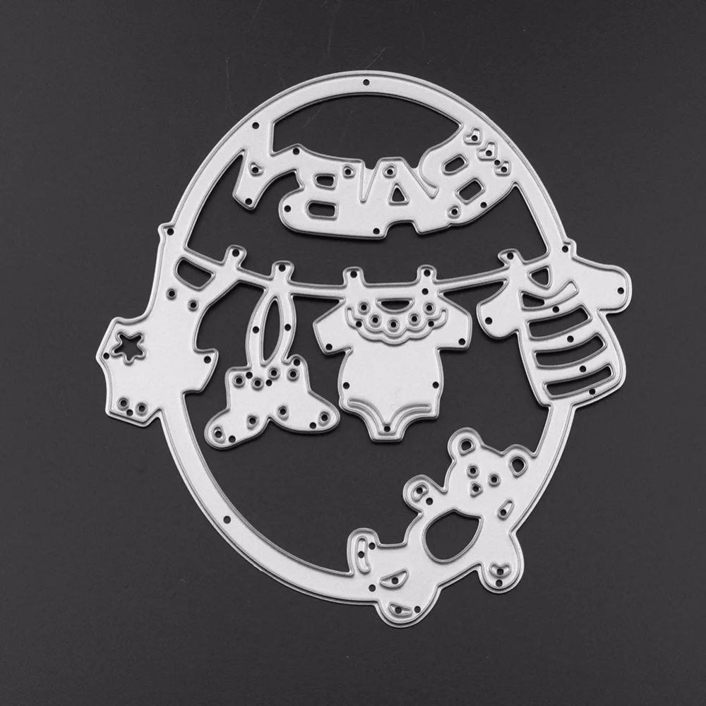 2Pcs Scrapbooking Metal Cutting Dies Stencil Paper Card Embossing Craft Letter Baby Shape 40 | Дом и сад
